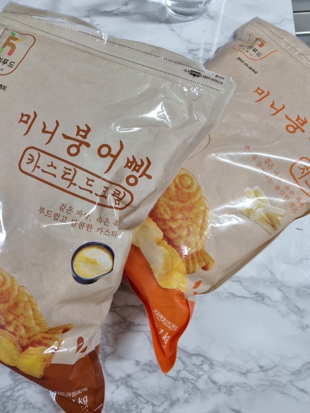 미니붕어빵 5종 디저트 간식 카페 냉동 빵 리뷰후기