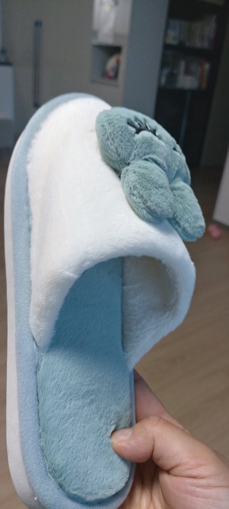 로지 토끼 구름 거실 슬리퍼