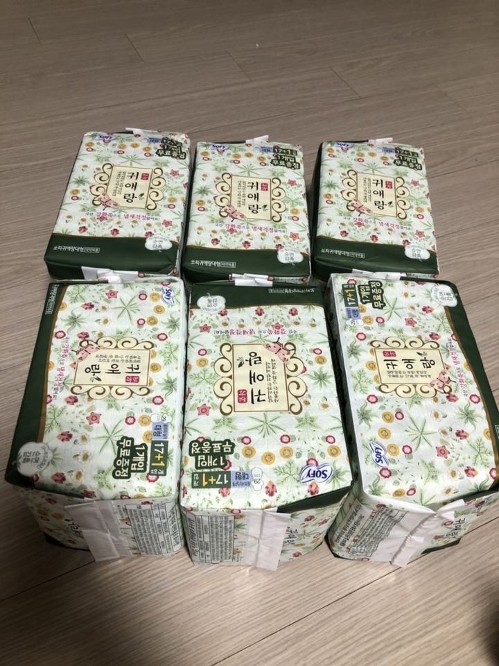 바디피트 쏘피 귀애랑 대형 36개입 한방생리대 312b
