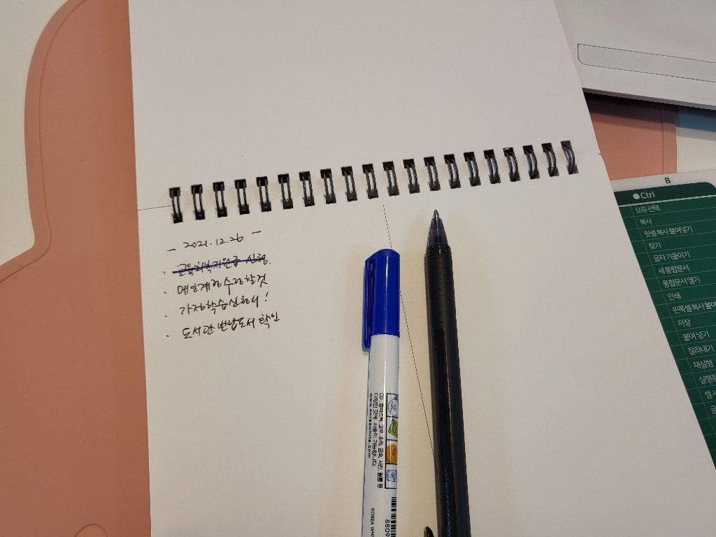 뮤니드 It srin 상철 세로 2분할 컬러노트