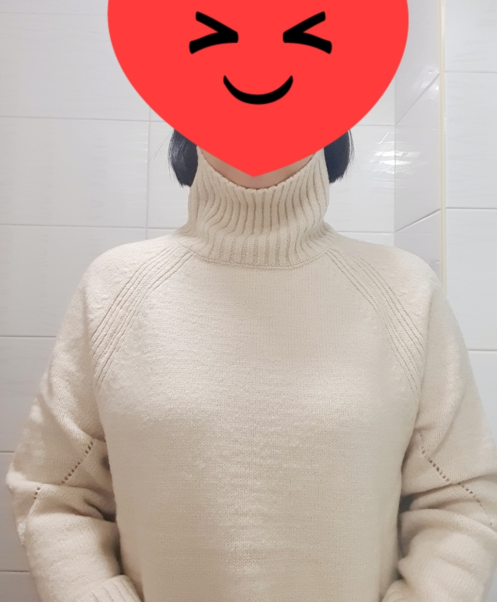 제니트 여성용 목폴라 롱 니트 머를리 폴라 트임 터틀넥