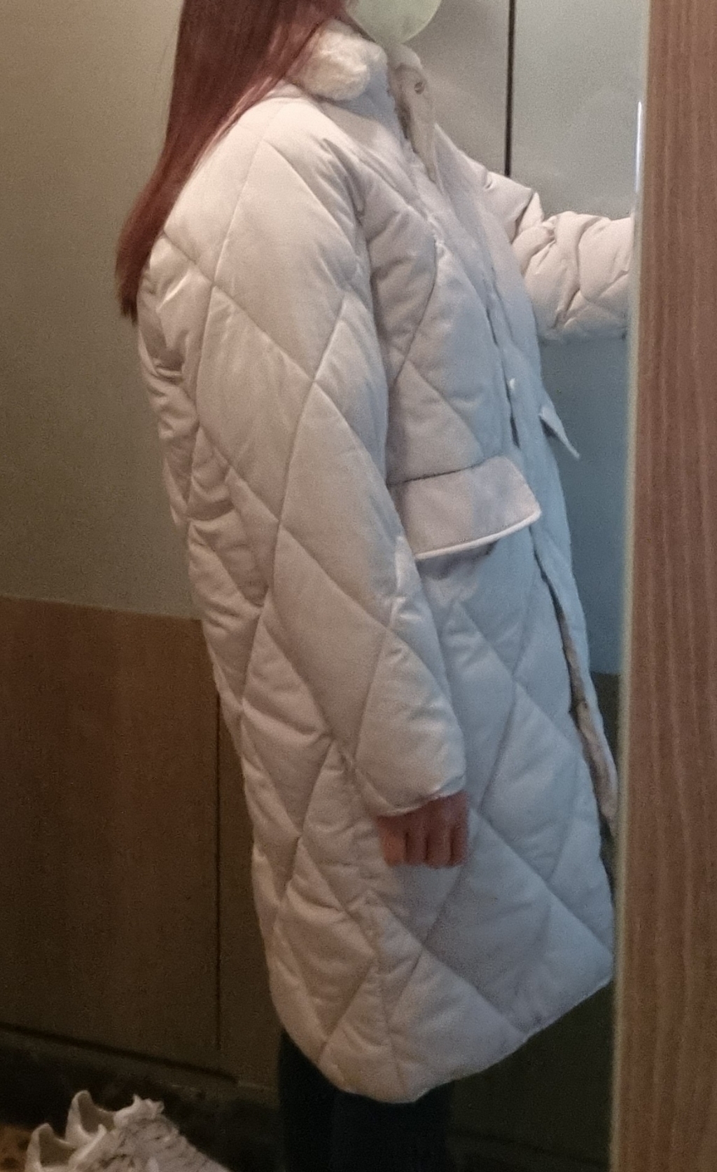 다이아 퀄팅 카라 여성 롱 패딩 점퍼 겨울 아우터