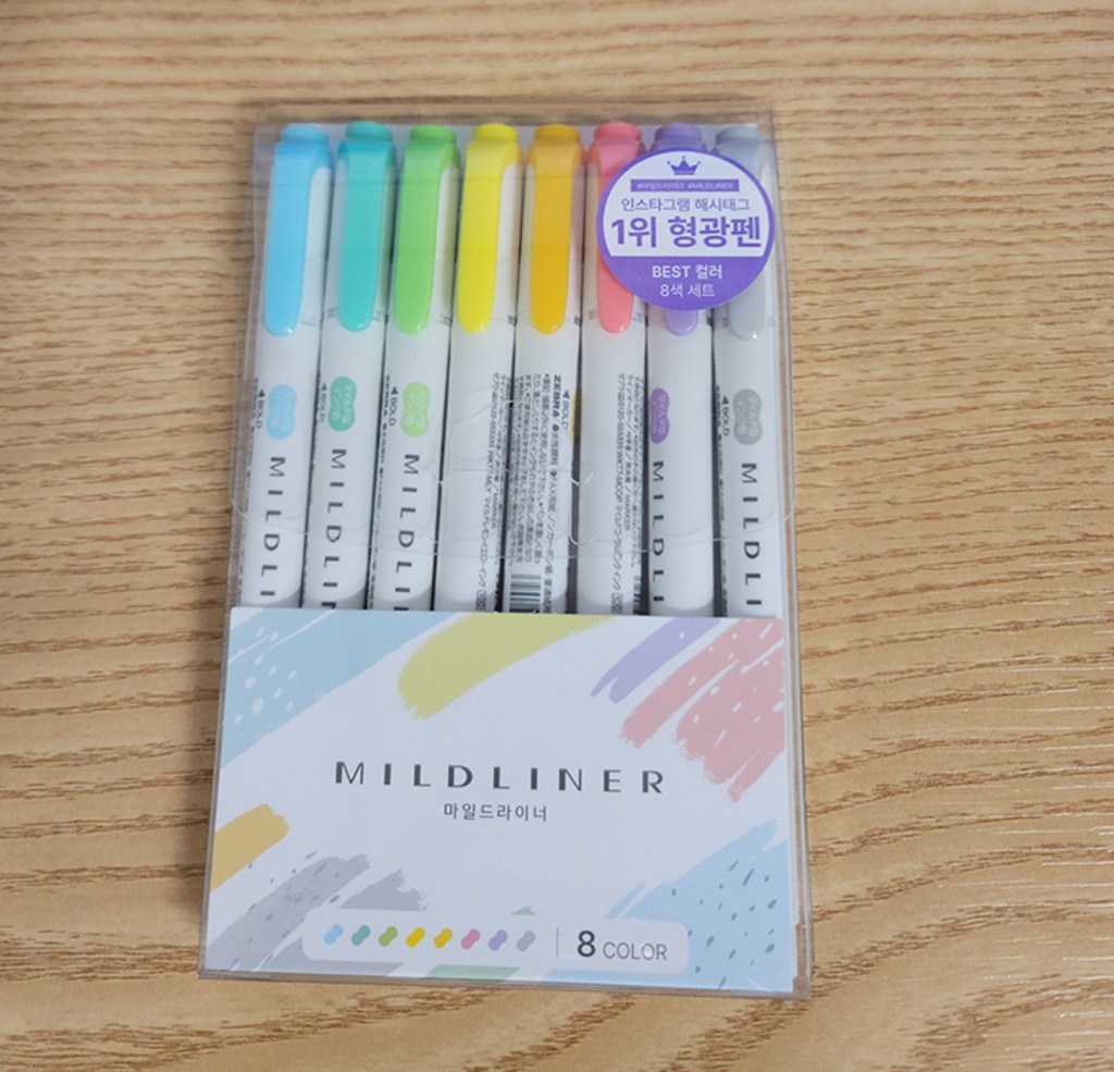 제브라 마일드라이너 형광펜 베스트 컬러 8색