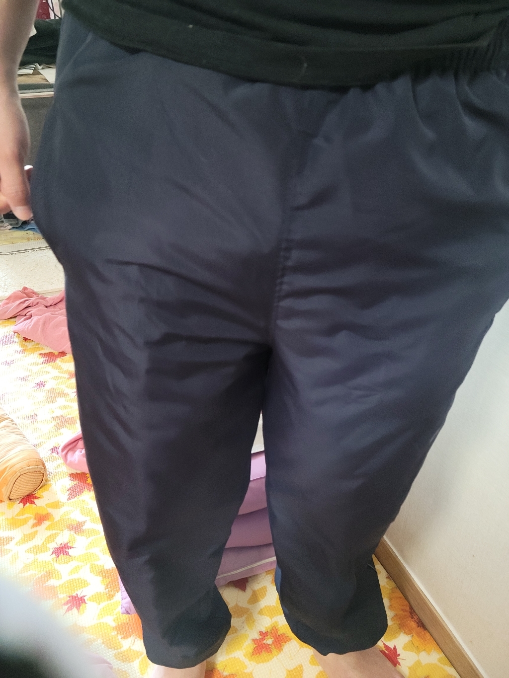 후리스타일 남성용 솜누비핀줄 방한바지