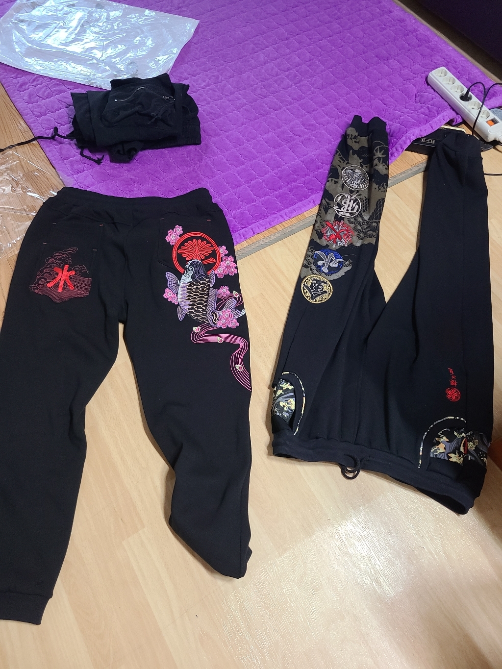 샤필 화무늬 잉어자수 트레이닝_용 랑이 잉어 남자 여 자수 점퍼 일본 스카쟌 남성 겨울 항공점퍼 누빔 가을 블루종 바람막이