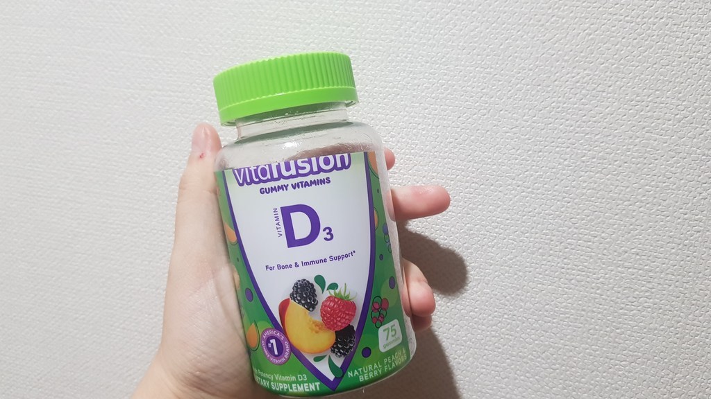 비타퓨전 비타민D3 2000IU 뼈 &a; 면역 서포트 내추럴 오렌지 레몬 &a; 딸기 맛 구미 리뷰후기