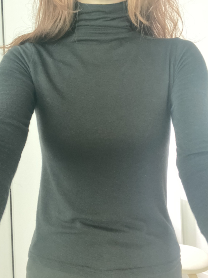 VANANA2 국내제작 봄 가을 겨울 쫀쫀 스판 목폴라 터틀넥 무지 긴팔티셔츠
