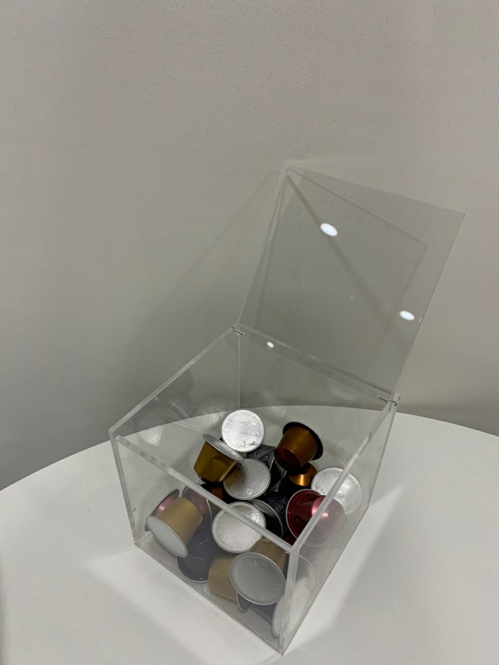 커피캡슐홀더 정리함 디스펜서 투명 아크릴 커피캡슐 큐브 정리 보관함