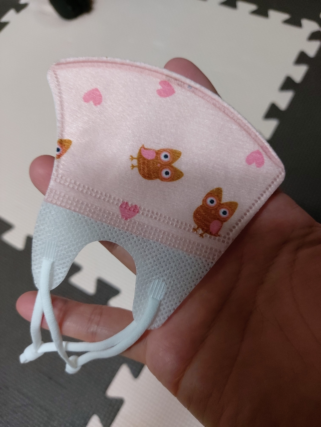 나와아기 유아용 3D 부엉이 마스크