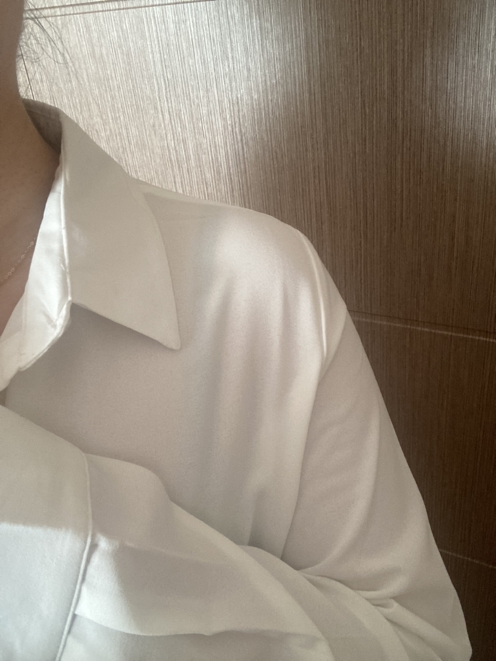 [오버나인] 여성 데일리 히든 버튼 링클 셔츠 블라우스