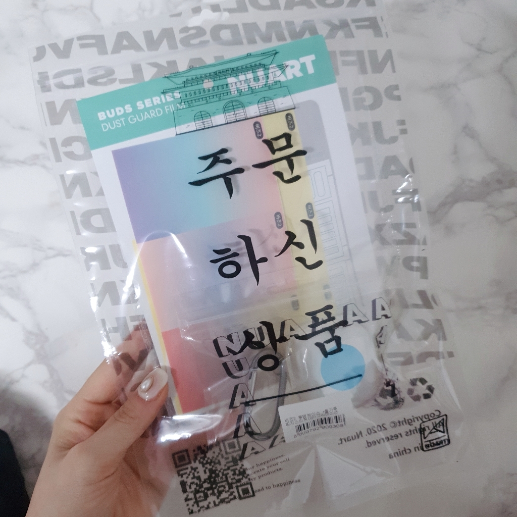 누아트 갤럭시 버즈2 투명케이스 디자인 철가루 방지스티커 6개입