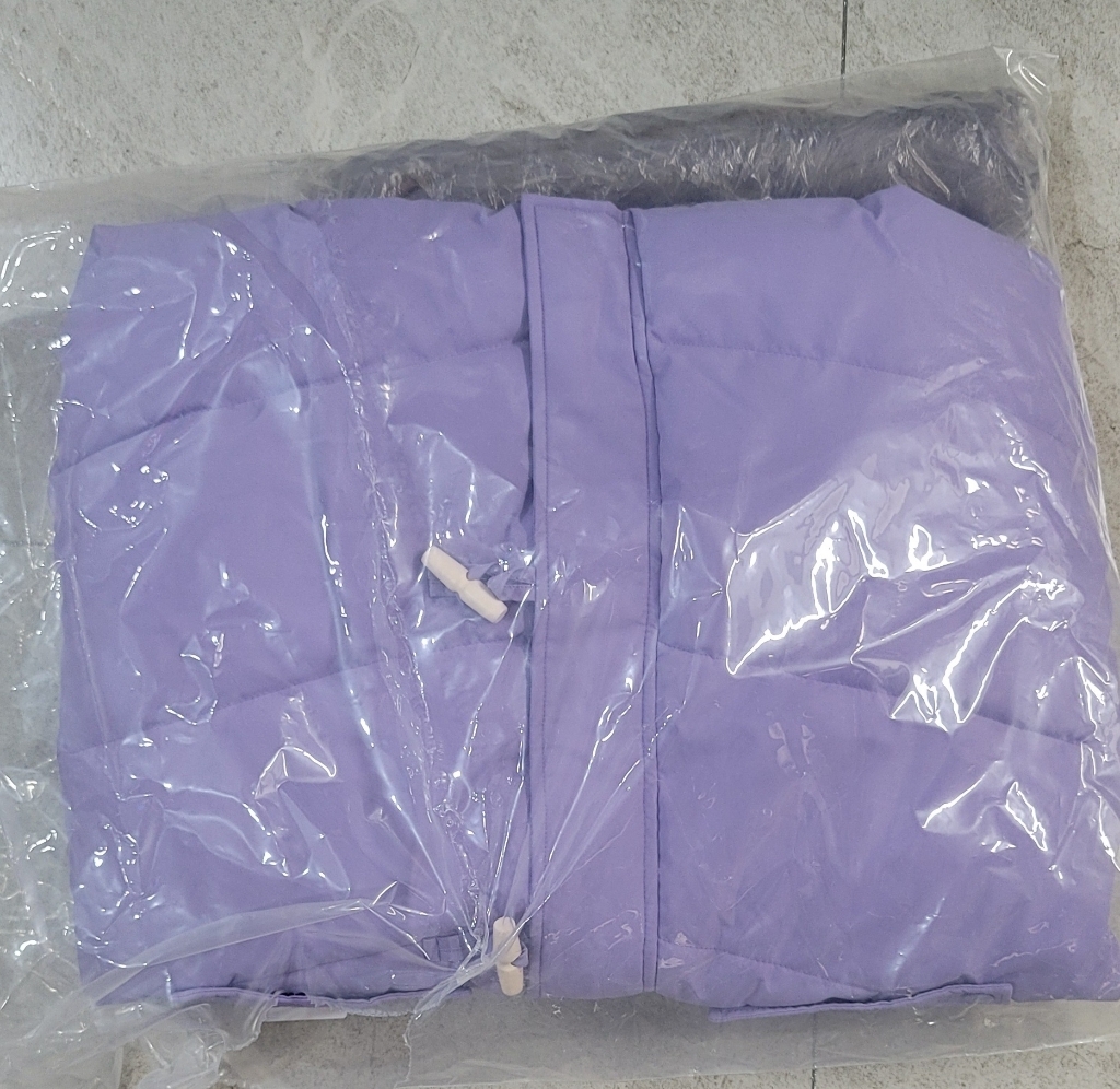 메이첼 여성용 파스텔 컬러 털 후드 롱 패딩 점퍼 코트 00328