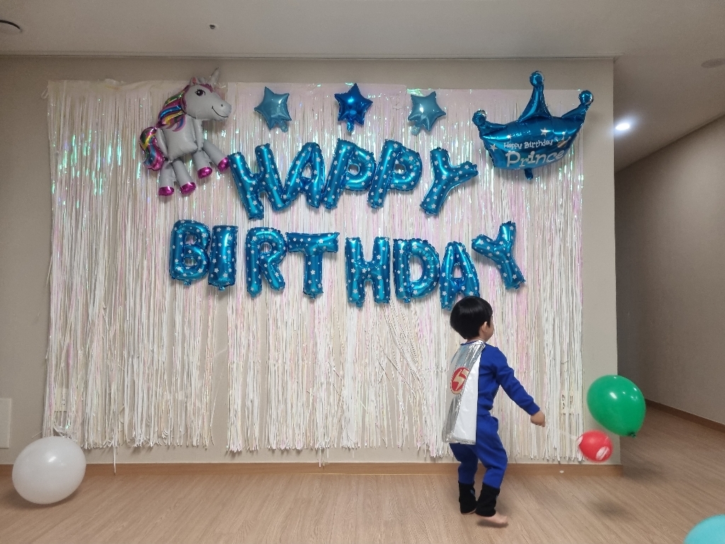 다비즈 생일케익 풍선D 입체 유니콘 2종 파티용품