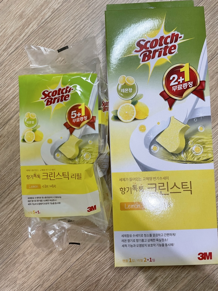 쓰리엠 크린스틱 향기톡톡 변기청소 핸들 리필