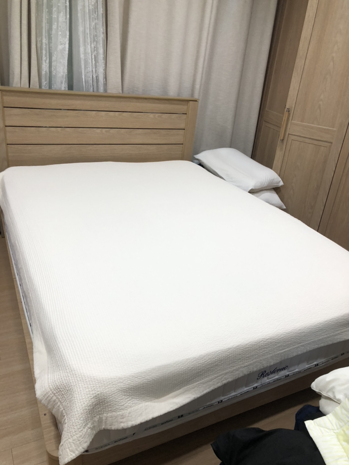 패드랑 천연 60수 워싱 목화솜 고정밴드 침대패드 겸 이불 8색상
