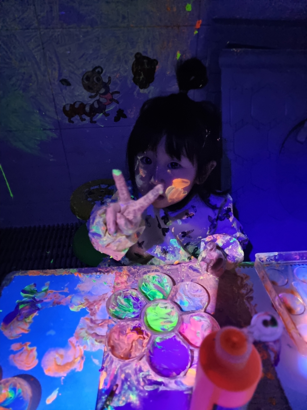 플리에 전신미술가운 일반형 나비무늬 S