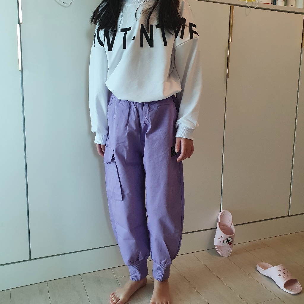 빠빠야네 여아용 퍼플걸 레터 맨투맨 상하의