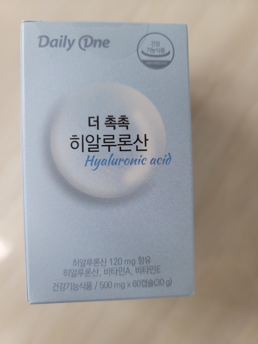 데일리원 전소민 더 촉촉 히알루론산 60캡슐