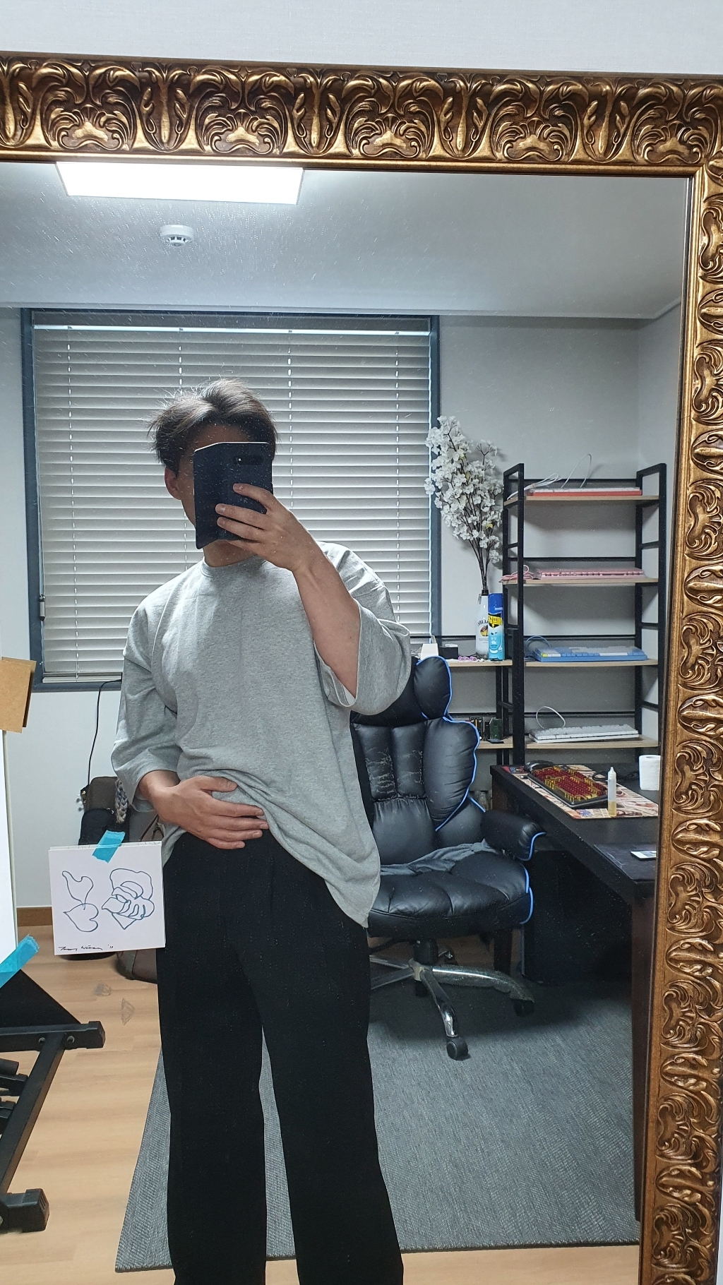 아도르클래식 퍼스트 핀턱 와이드 뒷밴딩 슬랙스