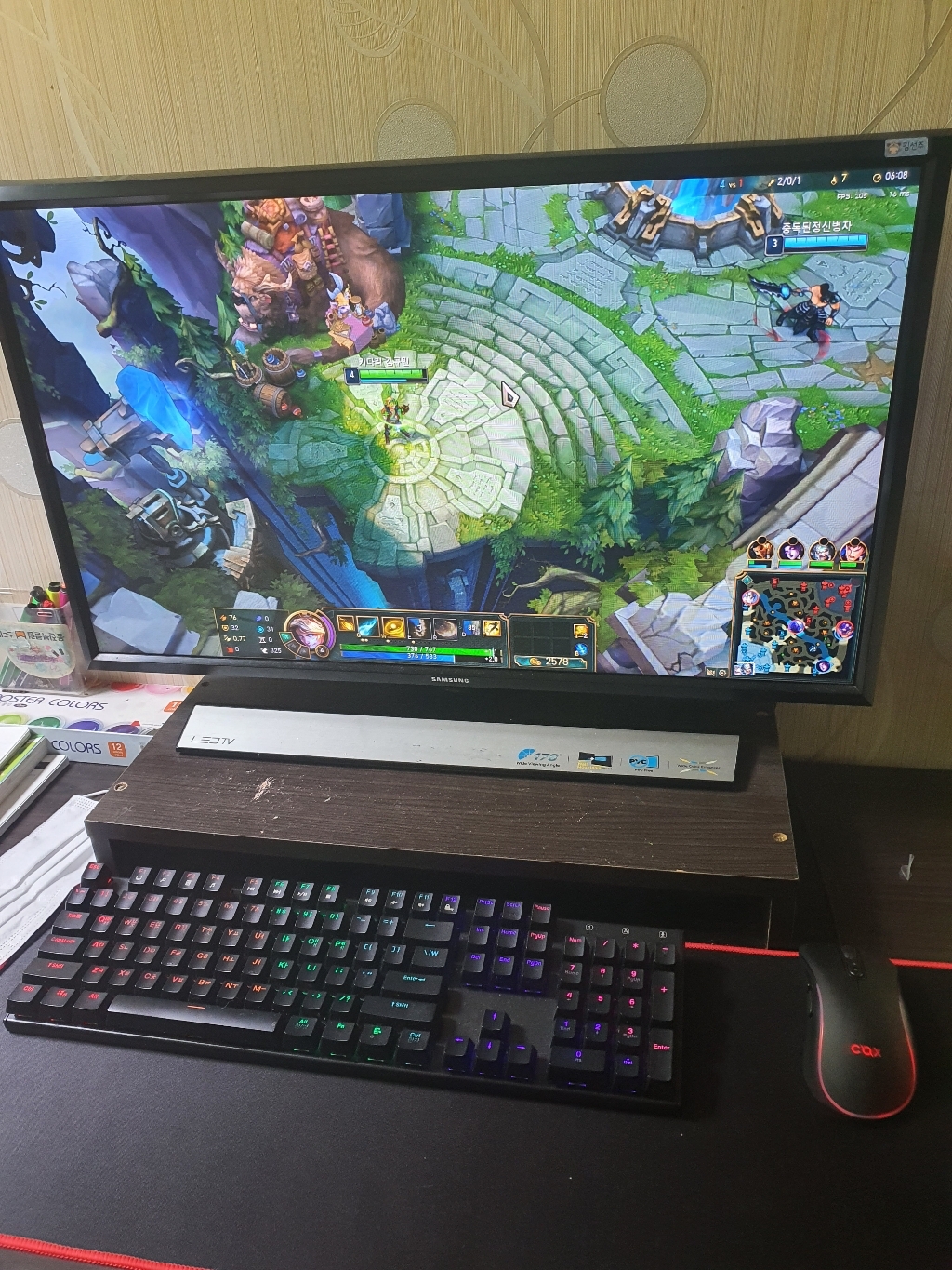 초이스컴 컴퓨터 게이밍 풀세트 사은품 조립 PC 배그 오버워치 피파 모니터선택 리뷰후기