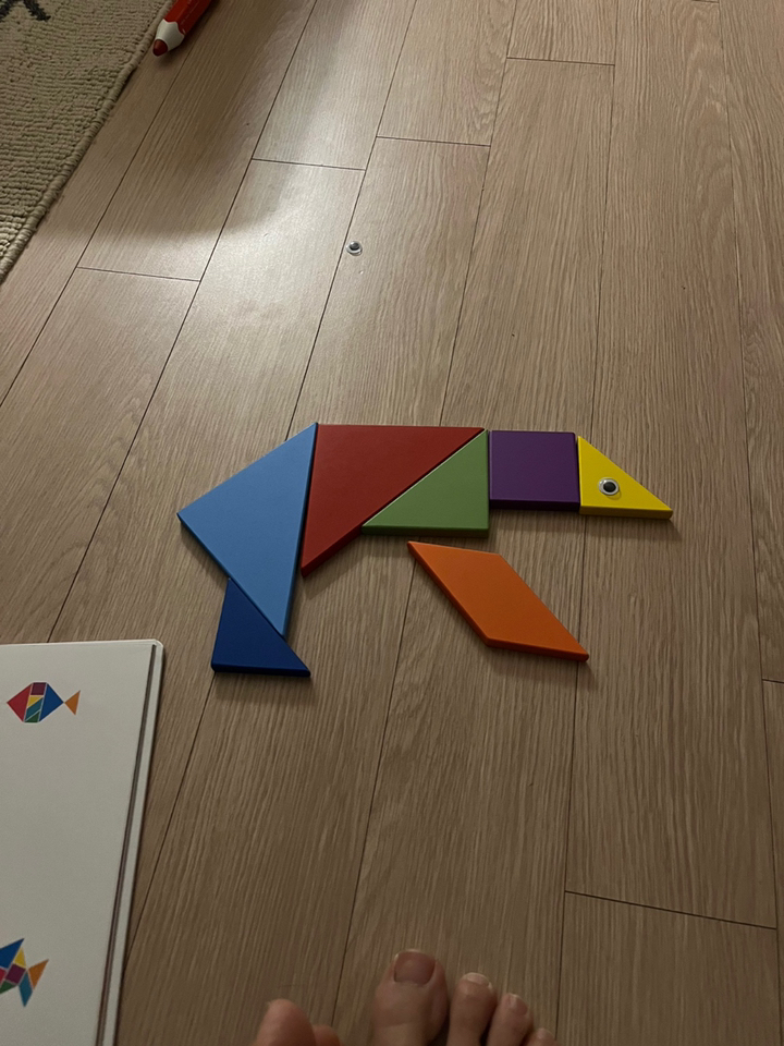 원목 칠교놀이 칠교판 - 대 / 18X18 어린이 초등 DIY