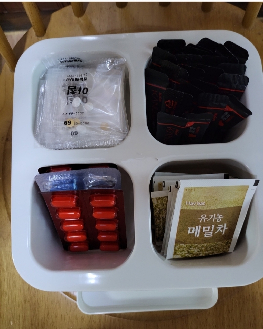탕비실 티백 수납장 정리함
