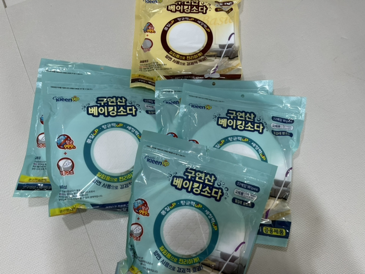 에파타 구연산 베이킹소다 프리미엄 원형 청소포 22매x5