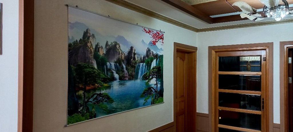 풍경그림 폭포그림 장식 풍수지리 포스터 금전운 거실 세꾸미대행
