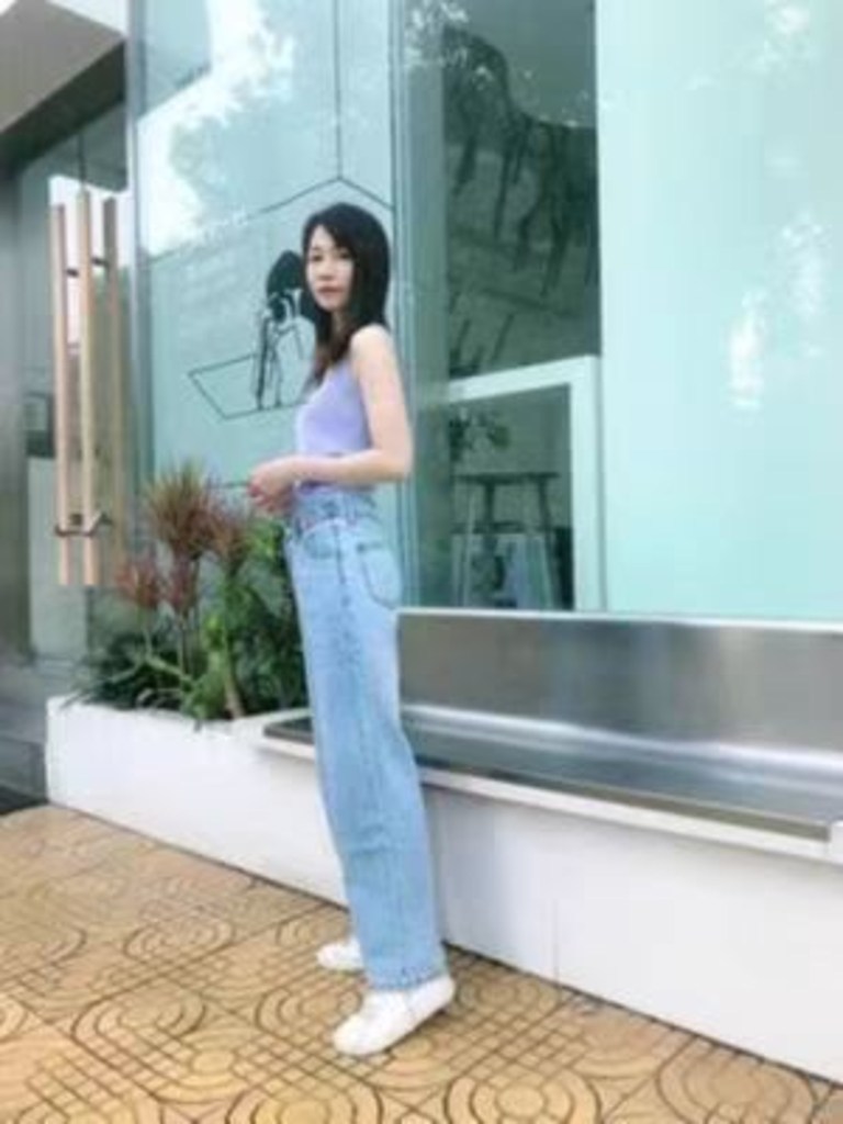 ooatti 여성용 세 알의 단추 하이웨스트 롱 와이드 부츠컷 데님팬츠 리뷰 후기