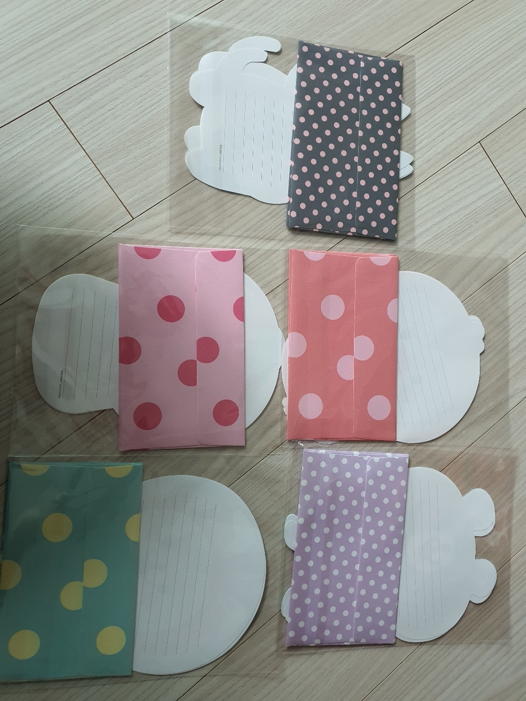 톡톡팬시 동물 도무송 편지지 5개입 편지봉투 5개입