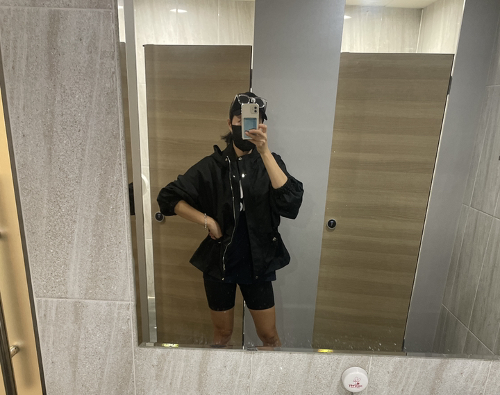멜로우 후드 스트링 야상 바람막이 점퍼