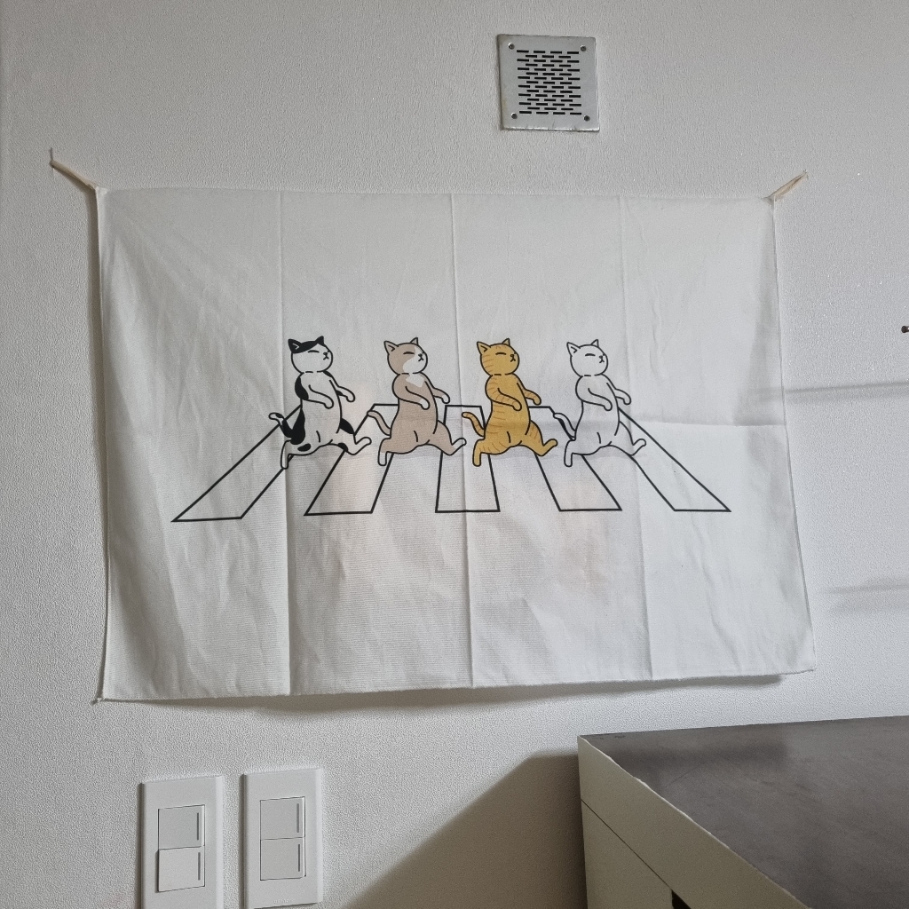 무냥 고양이 패브릭 포스터