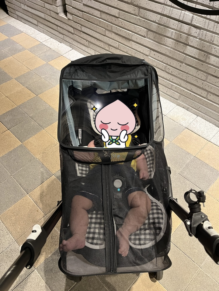 와우베이비 부가부 유모차 모기장커버