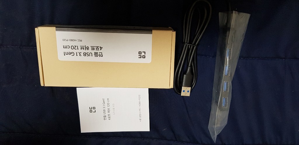 [쿠팡수입] 만듦 4포트 USB 31 en1 허브 Tye-C 1
