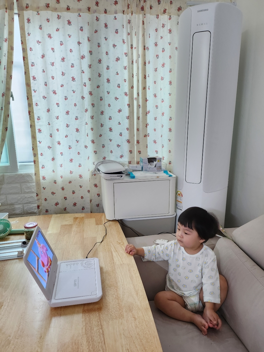 마리엔젤 레트로 빈티지 로즈베일리 면 가리개 커튼 봉집형