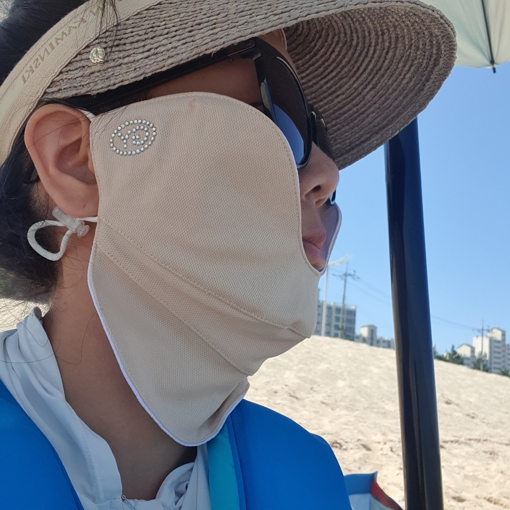 가야 골프마스크 자외선차단 U마스크 안면 볼 얼굴햇빛가리개 선물 여성 운전 캐디