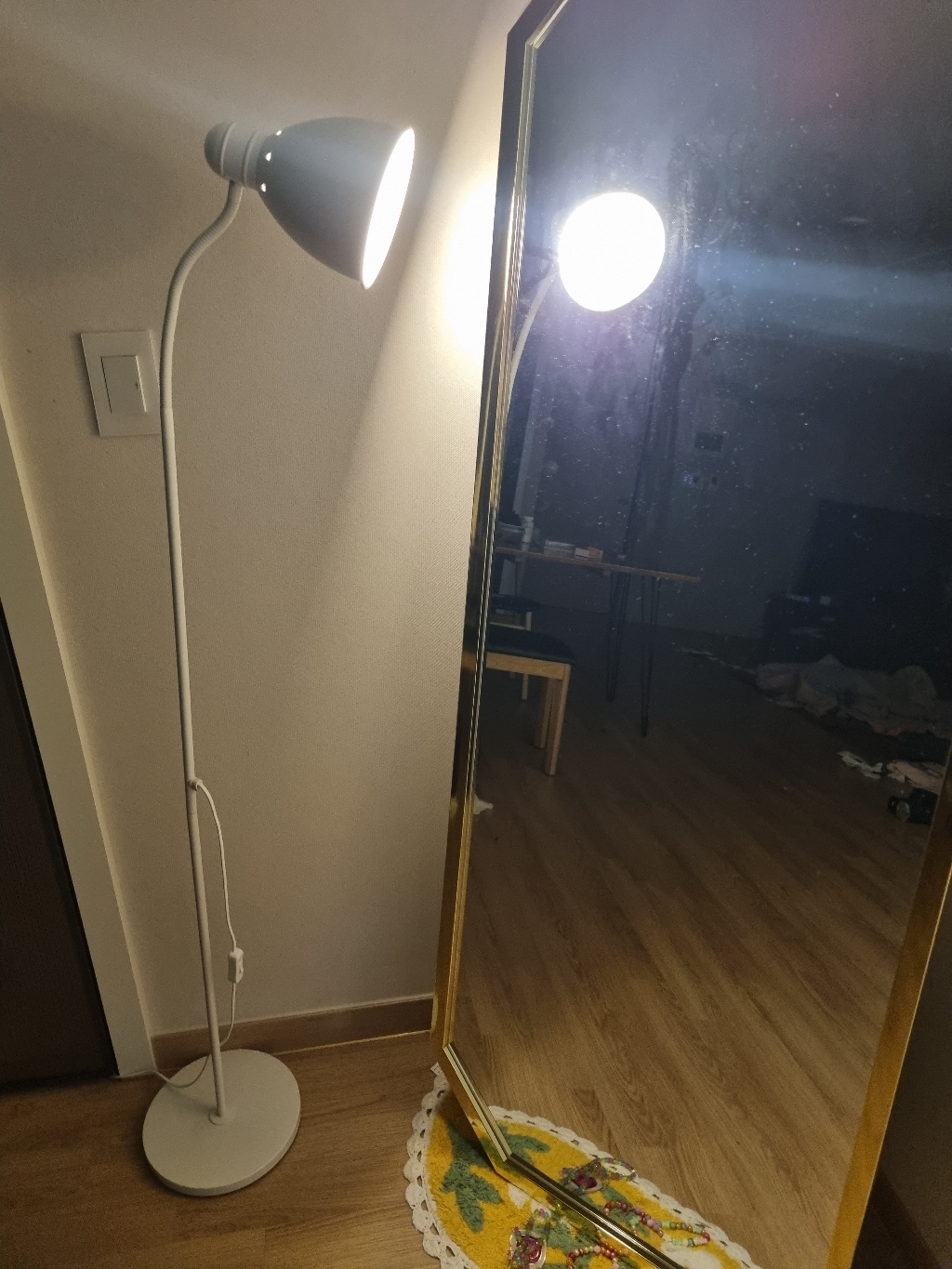 코코 와이드 팔각 전신거울 벽걸이 대