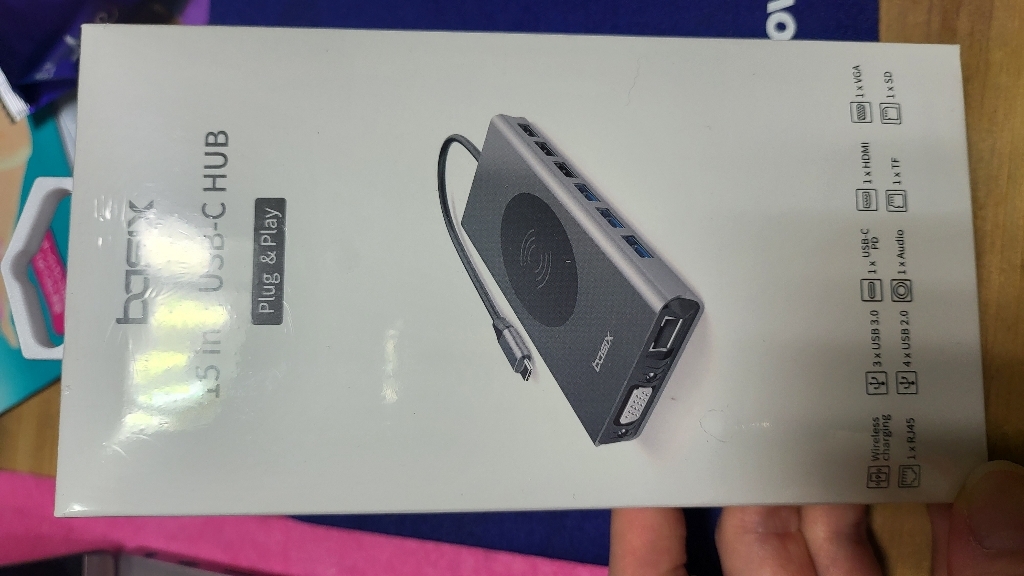 베이식스 C타입 멀티허브 15in1 USB BX15W