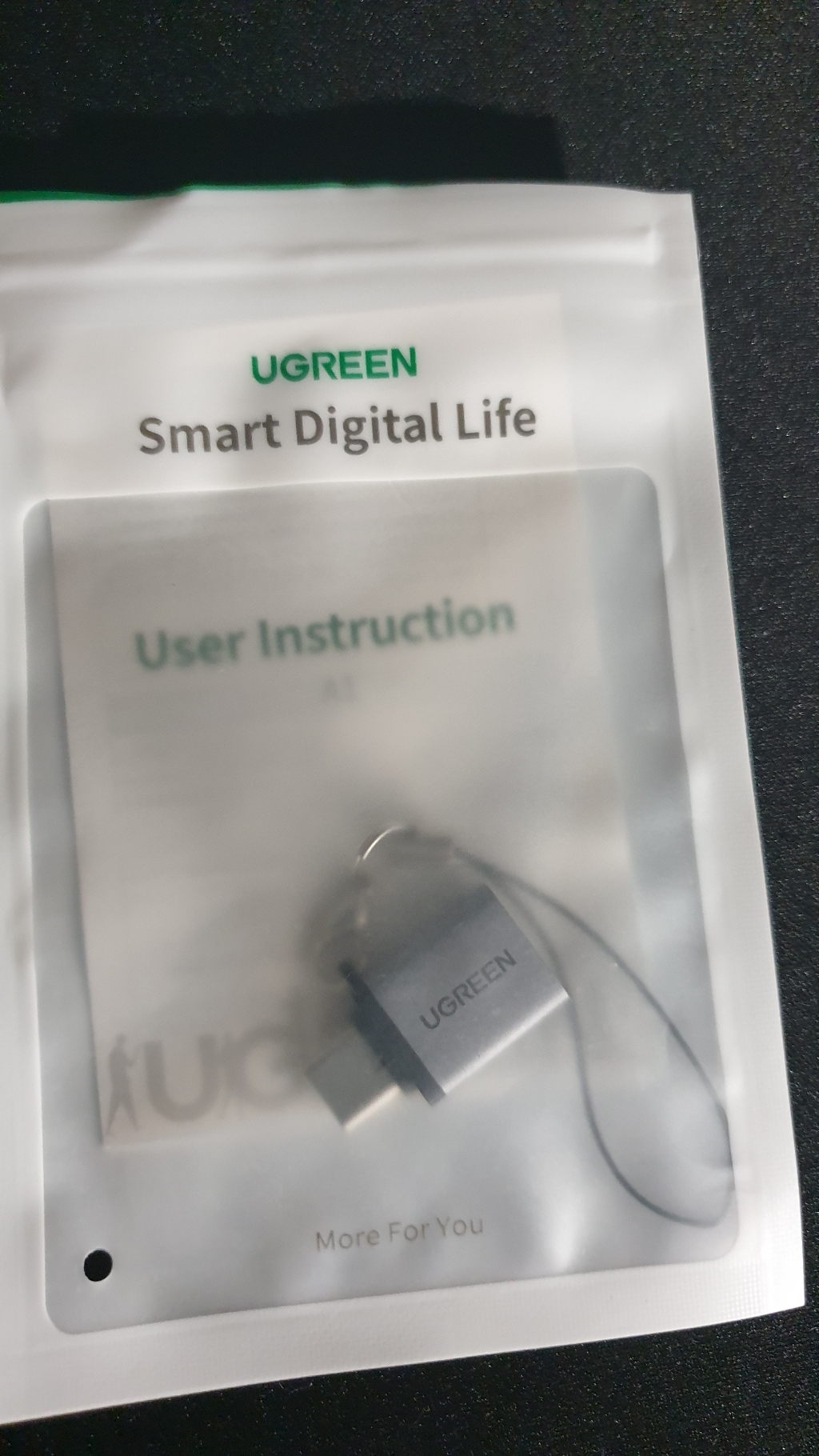 유그린 USB31 C타입 to USB30 고속 OT 스트랩 젠더