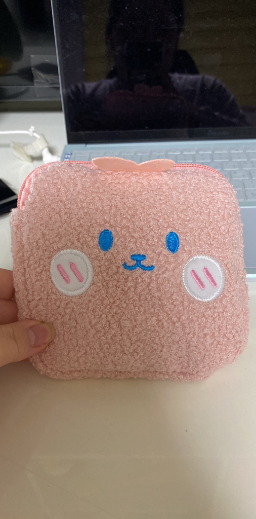 와다다샵 볼빨간 휴대용 생리대 파우치