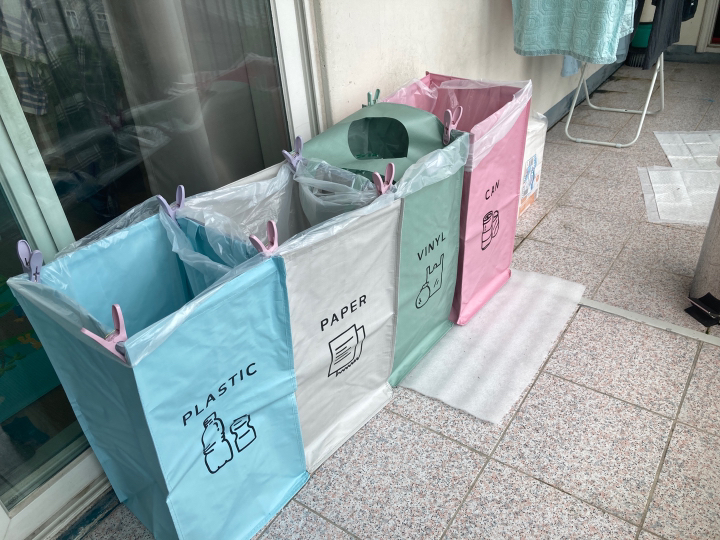 카사루 스마일 재활용 분리수거함 마니형 4종