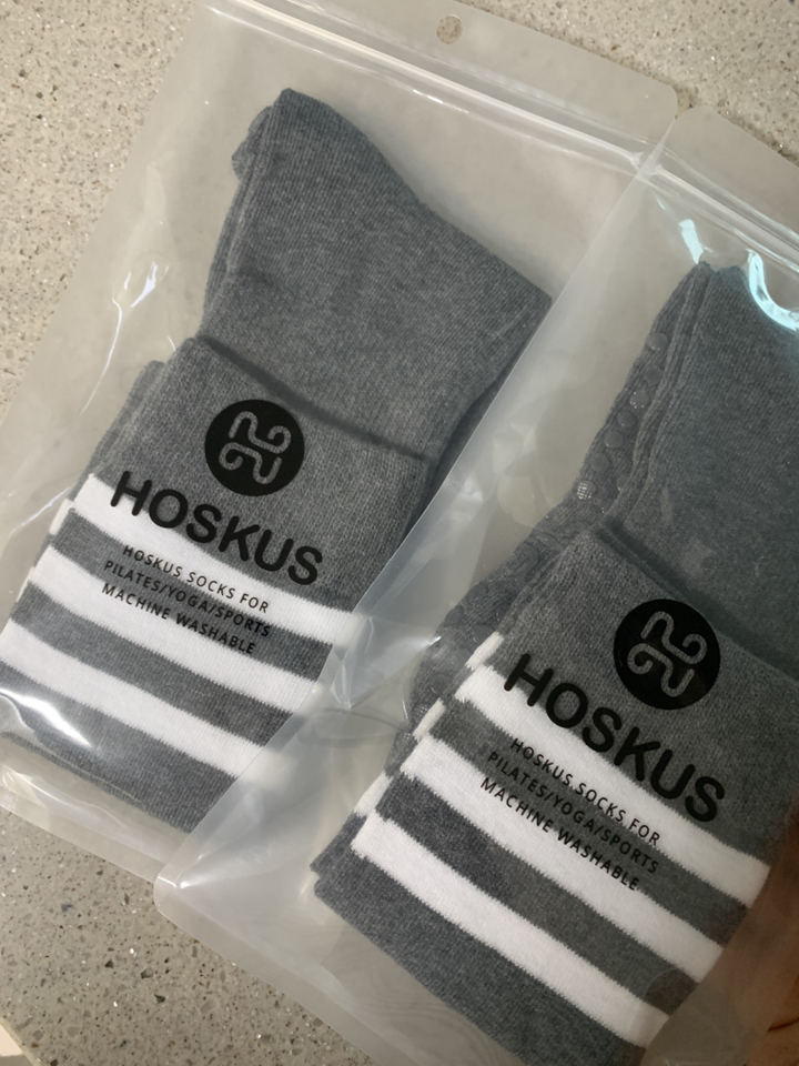 스커스 필라테스 요가 논슬립 스트라이프 니삭스 2켤레