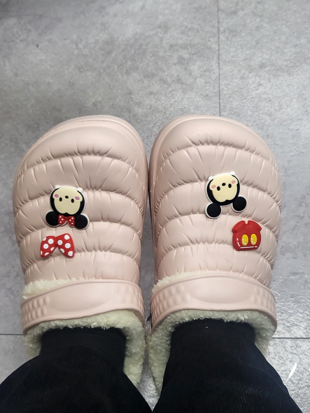 디즈니 썸썸 미키 엠보 방한샌들
