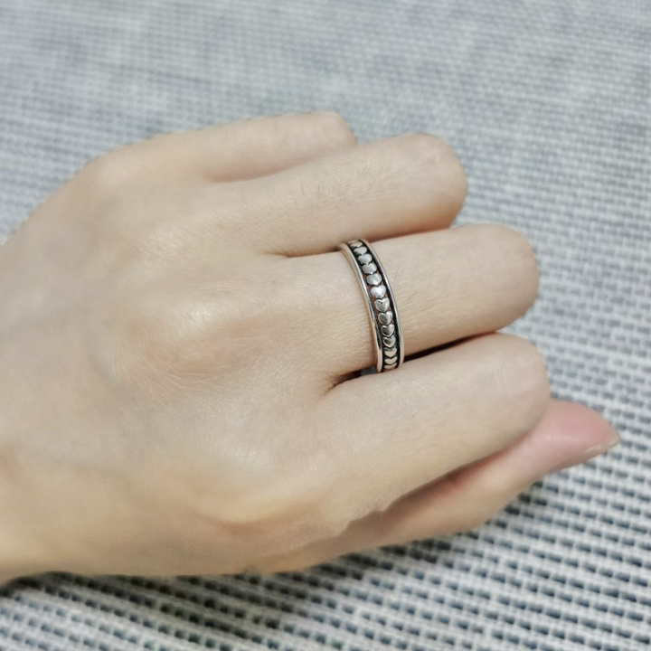 로드제 실버925 하트 은반지