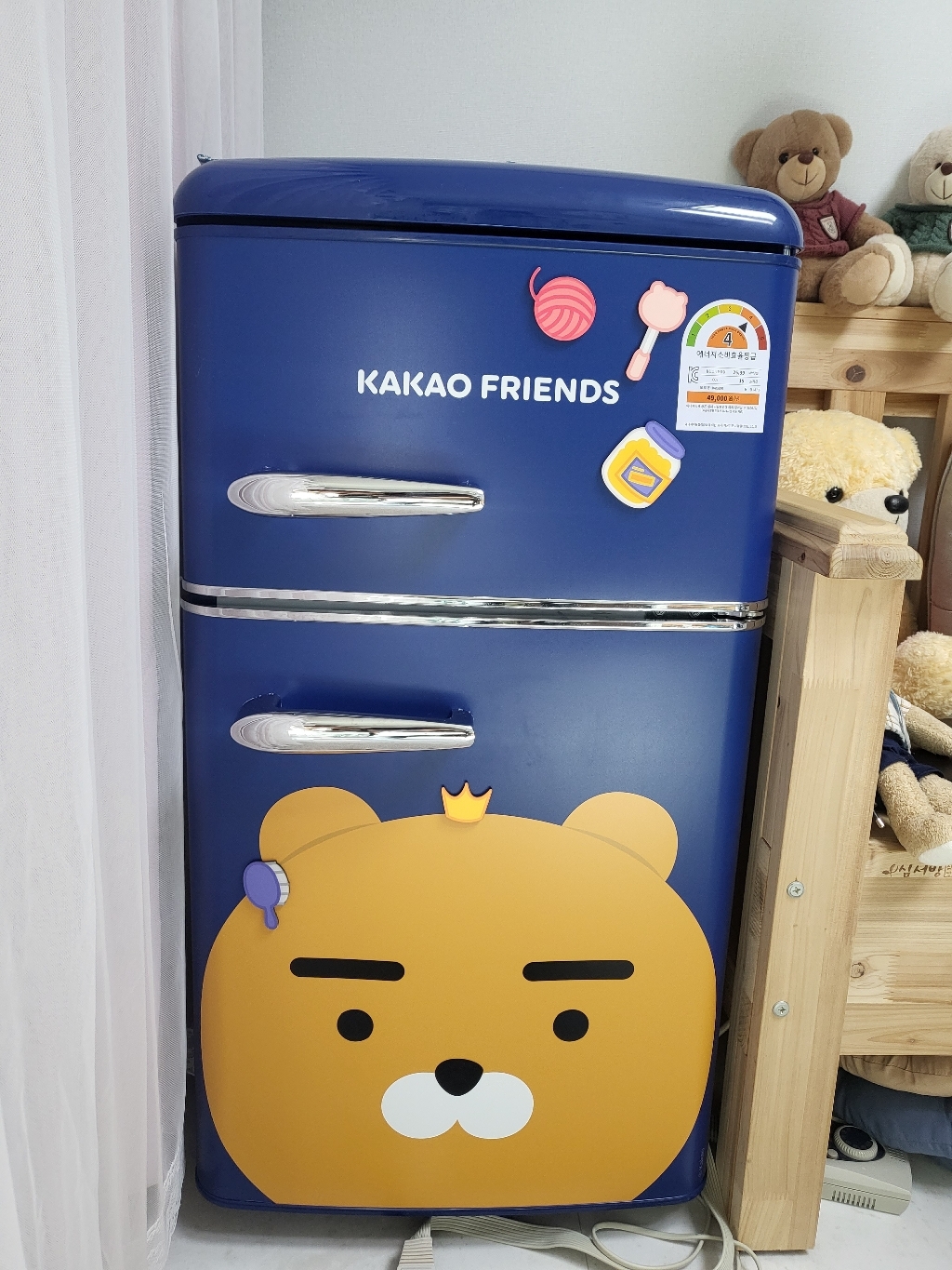 카카오프렌즈 미니냉장고 네이비 KAO80R 리뷰 후기