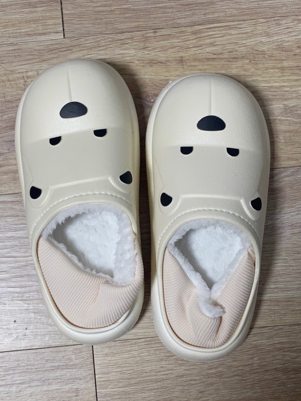 우드피카 곰돌이 방한 털 슬리퍼 3컬러