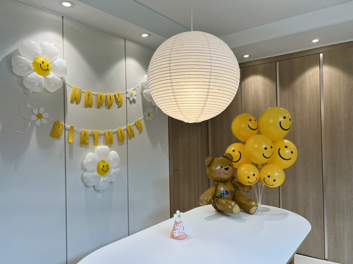 민즈셀렉트 데이지 곰돌이 스마일 풍선 생일풍선 해피벌스데이 생일파티 파티풍선
