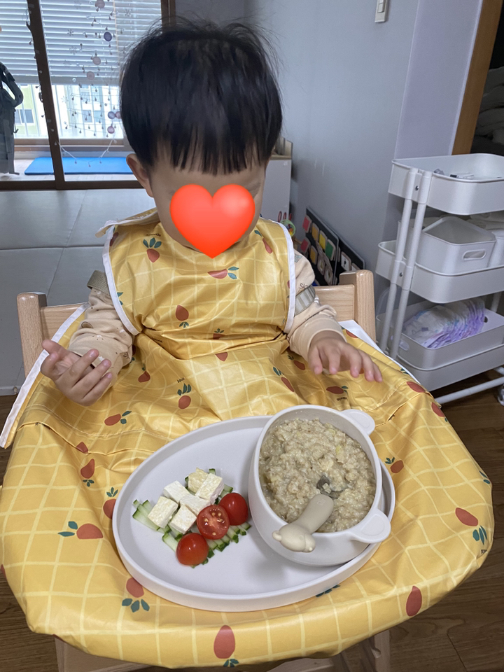 베이비클로 이유식 턱받이 지퍼형 나시