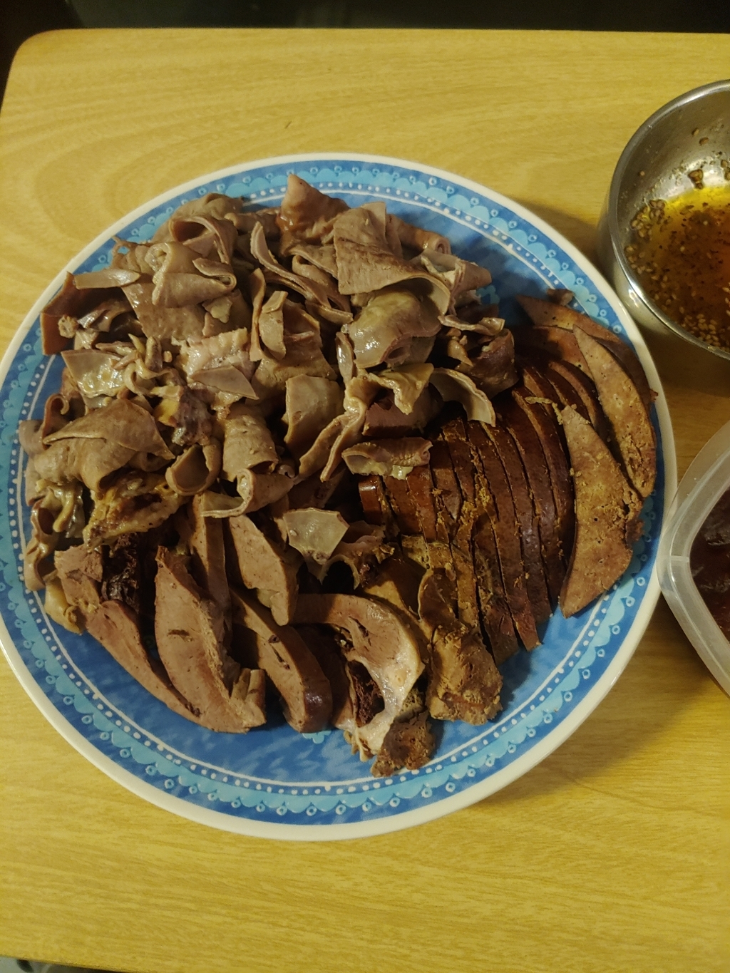 돼지내장 순대내장 오소리감투 간 내장 염통 국내산 돼지내장