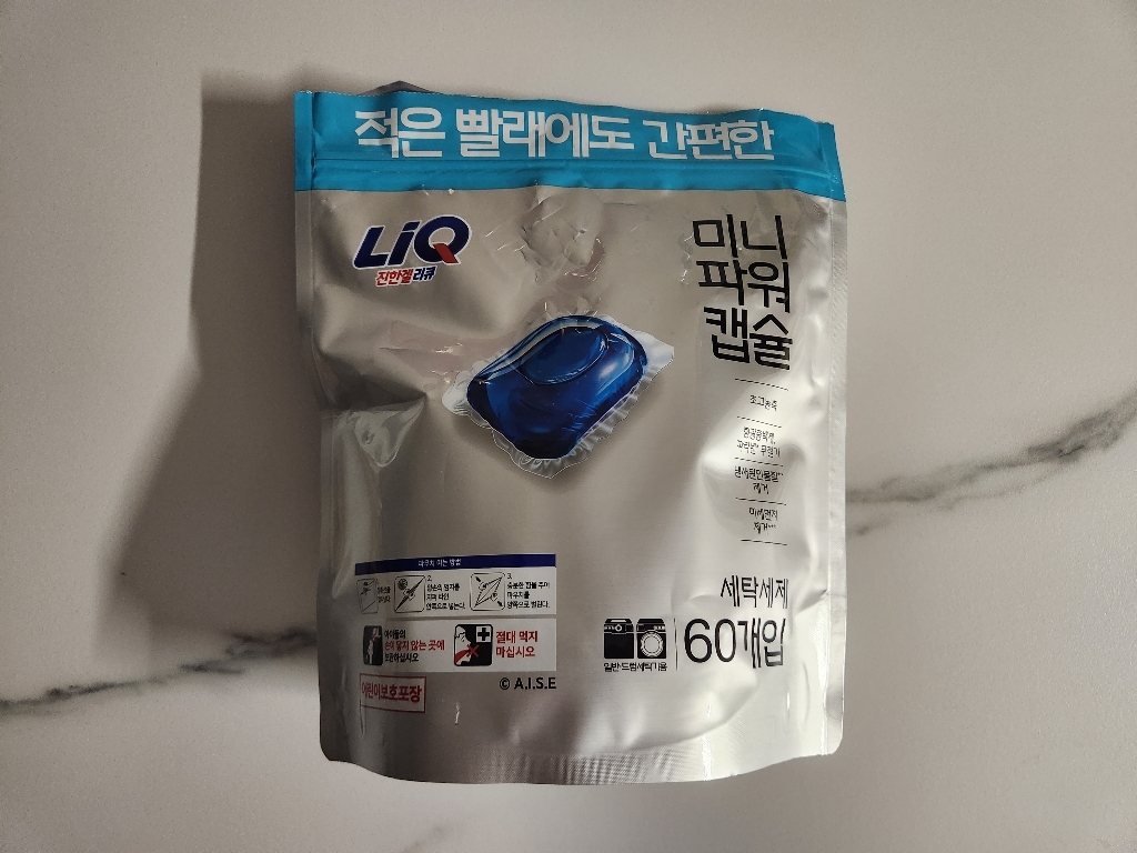 리큐 진한겔 미니 파워 프레시코튼향 캡슐세제